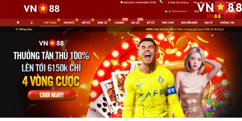 BXH người chơi top đầu VN88 được thống kê